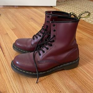 Dr. Martens Cherry Red Lace Up Boots